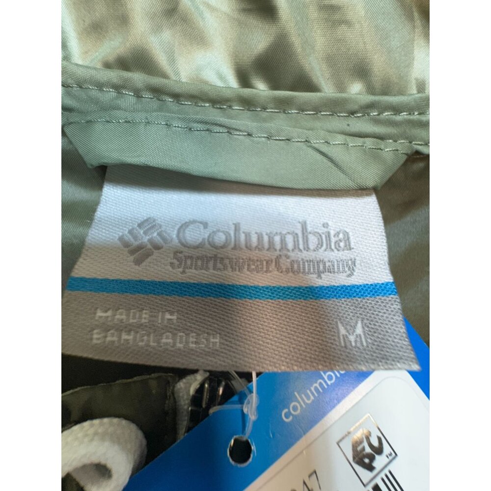 NWT Columbia Women's Flash Forward Windbreaker Jacket Medium Green Hooded Pocket - Picture 3 of 14